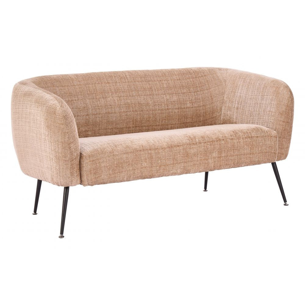 Racine Loveseat Zuo 111082 | Chenille Polyester Fabric, Powder Coated Steel | Linen Beige