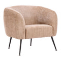 Racine Accent Chair Zuo 111083 | Chenille Polyester Fabric, Powder Coated Steel | Linen Beige