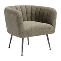 Deco Accent Chair Zuo 111088 | Chenille Polyester Fabric, Powder Coated Steel | Green Tweed