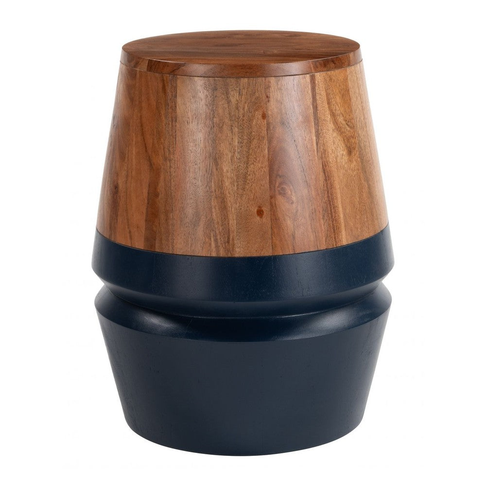 Tornos Side Table Zuo 111115 | Solid Acacia Wood | Walnut& DeepBlu e