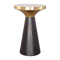 Obsidian Accent Table Zuo 111117 | Natural Marble, Powder Coated, Iron, Electroplated Iron | Multicolor
