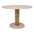 Wilou Dining Table Zuo 111125 | Oak Veneer Rubberwood, Whitewashed, Rubberwood, Powder Coated Steel | Natural