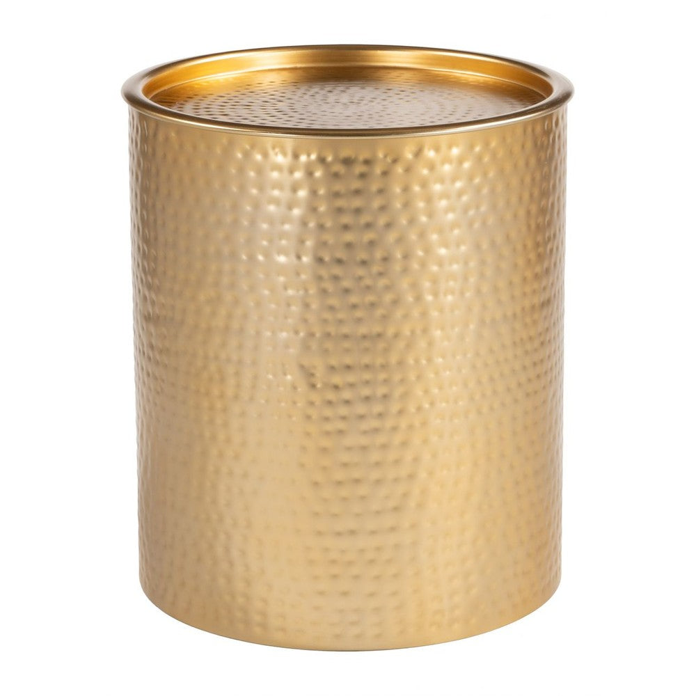 Coldveil Storage Side Table Zuo 111141 | Powder Coated Iron | Gold