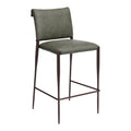 Freesia Barstool Zuo 111152 | Faux Leather, Powder Coated Steel | OliveGreen
