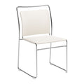 Verbena Dining Chair Zuo 111156 | Faux Leather, Powder Coated Steel | Cream