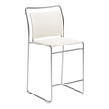Verbena Counter Stool Zuo 111157 | Faux Leather, Powder Coated Steel | Cream