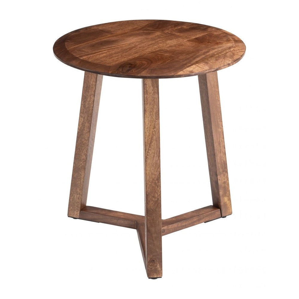 Macaria Side Table Zuo 111168 | Solid Mango Wood | Walnut