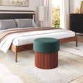 ZUO Boto Storage Ottoman — Green Velvet, Hidden Storage, Pine Wood Base, 330 lb Capacity