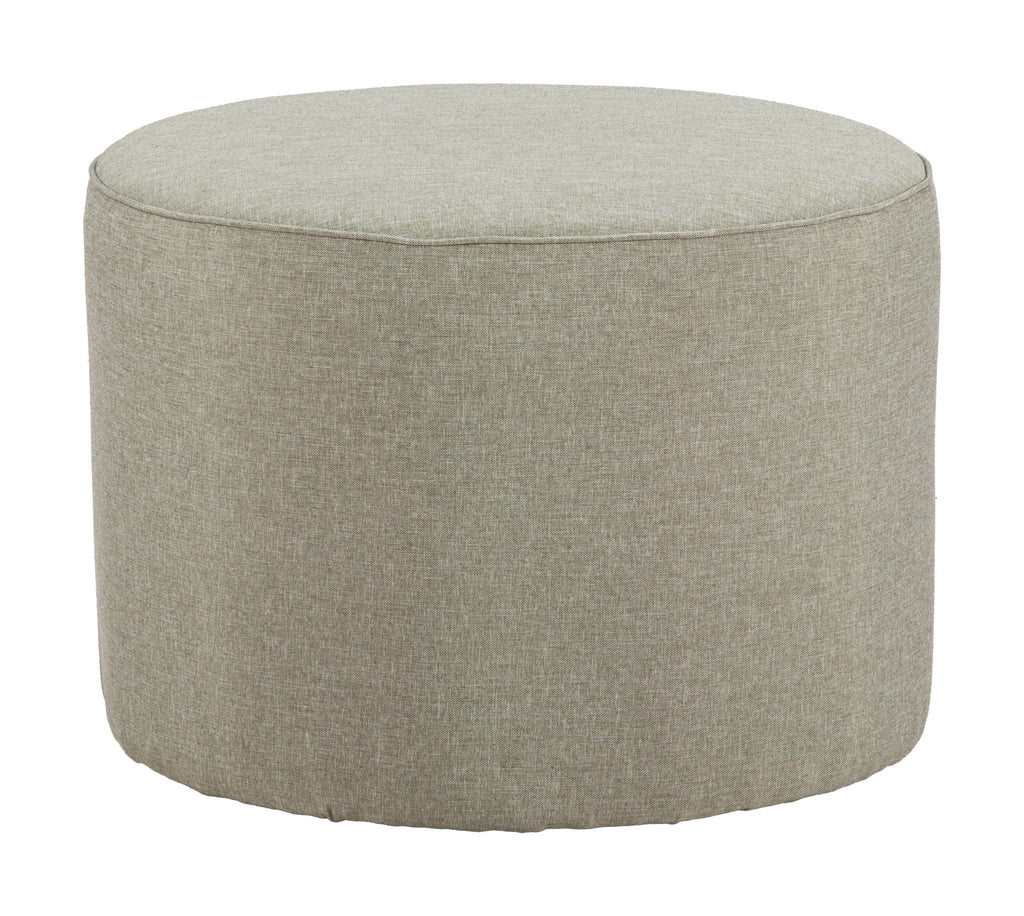 ZUO Moxy Outdoor Ottoman — Green All-Weather Olefin Fabric, Powder Coated Steel, 220 lb Capacity