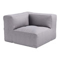 Luanda Corner Chair Zuo 704002 | Outdoor Olefin Fabric, Shredded, Foam, Tex tilene | Gray