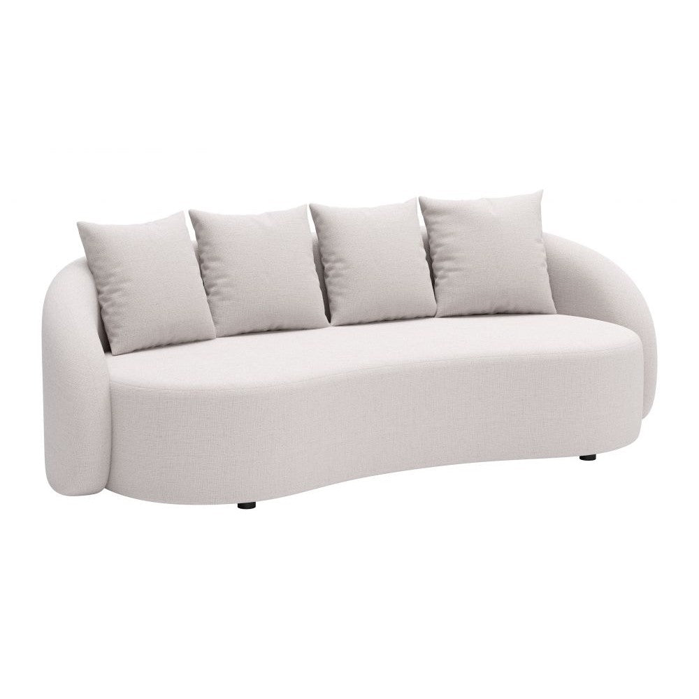 Sunny Isles Sofa Zuo 704018 | Outdoor Olefin Fabric, Aluminum, 100% Polypropylene | Beige