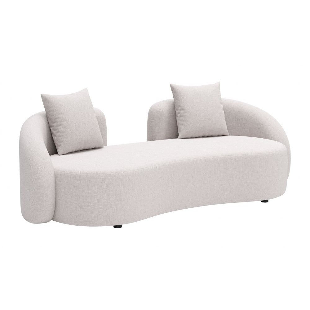 Sunny Isles Loveseat Zuo 704019 | Outdoor Olefin Fabric, Aluminum, 100% Polypropylene | Beige