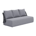 Mek An Sofa Zuo 704023 | Outdoor Olefin Fabric, Aluminum, 100% Polypropylene | Gray