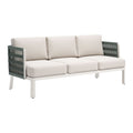 Bridgehampton Sofa Zuo 704045 | Outdoor Olefin Fabric, Powder, Coated Aluminum | White