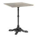 Alfresco Dining Table Zuo 704051 | Faux Concrete MDF, Cast Aluminum Iron | Gray