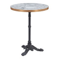 Gazebo Dining Table Zuo 704052 | Faux Stone MDF, Cast Aluminum, Iron, Electroplated Aluminum | Multicolor