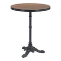 Gazebo Dining Table Zuo 704053 | Faux Wood MDF, Cast Aluminum, Iron, Electroplated Aluminum | Walnut
