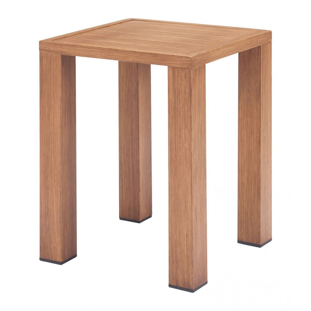 Regels Side Table Zuo 704055 | Faux Wood Aluminum | Natural