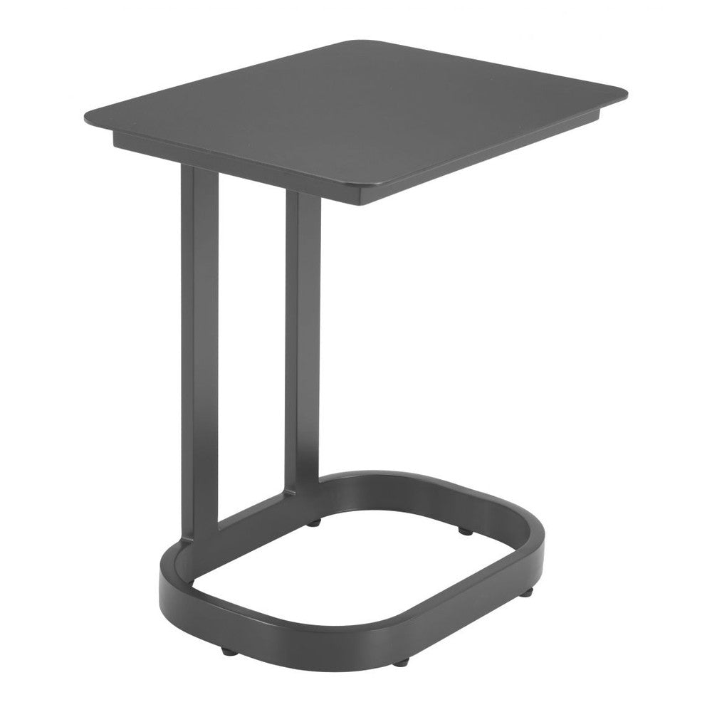 Friss End Table Zuo 704067 | Faux Wood Aluminum, Powder, Coated Aluminum | Black