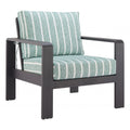 Rolig Armchair Zuo 704088 | Outdoor Olefin Fabric, Faux Wood Aluminum | Green