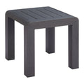 Rolig Side Table Zuo 704091 | Faux Wood Aluminum | Black