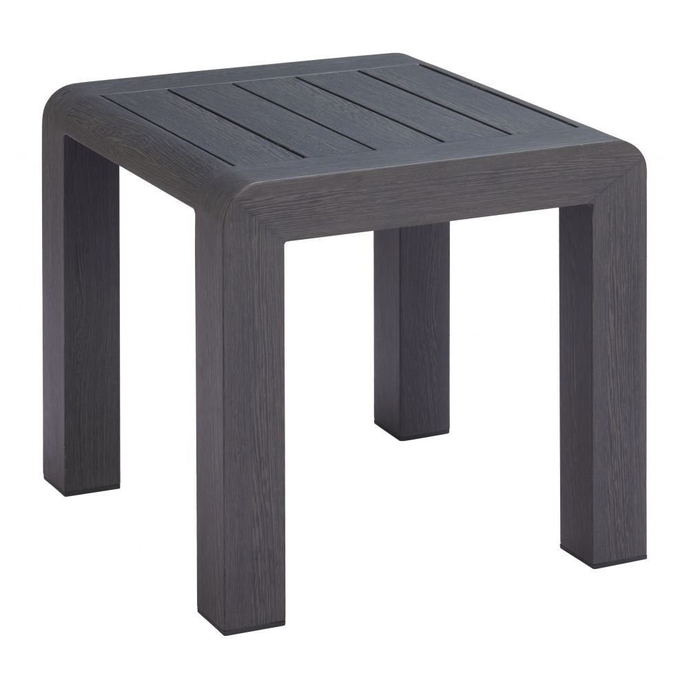 Rolig Side Table Zuo 704091 | Faux Wood Aluminum | Black