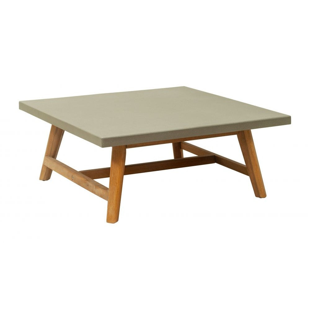 Kert Coffee Table Zuo 704093 | Faux Concrete Duralcrete, Painted Acacia Wood | Gray
