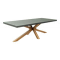 Dining Table Zuo 704095 | Faux Concrete Duralcrete, Acacia Wood | Gray