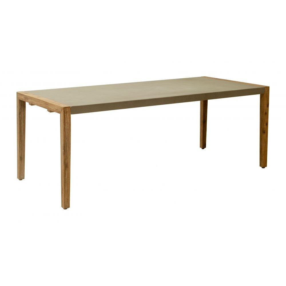 K Ata Dining Table Zuo 704100 | Faux Concrete Duralcrete, Acacia Wood | Gray