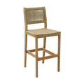 Corde Barstool Zuo 704102 | Solid Acacia Wood, Synthetic Rattan Weave | Beige