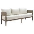 Foret Sofa Zuo 704109 | Outdoor Olefin Fabric, Faux Wood Aluminum | Beige