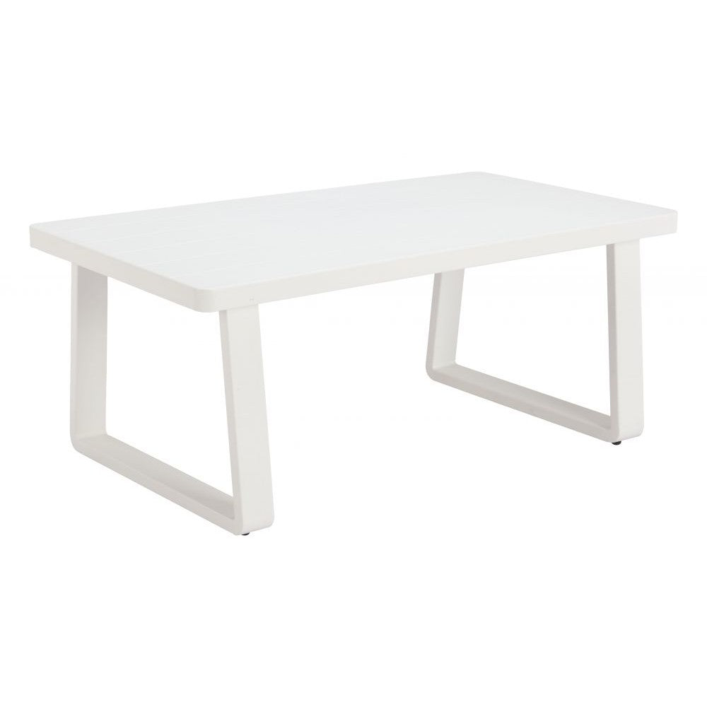 Welt Coffee Table Zuo 704113 | Powder Coated Aluminum | White