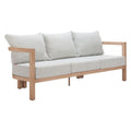 Leto Sofa Zuo 704115 | Outdoor Olefin Fabric, Faux Wood Aluminum | Gray