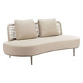 Ruhe Sofa Zuo 704125 | Outdoor Olefin Fabric, Powder Coated, Aluminum, Synthetic Rattan Weave | Beige