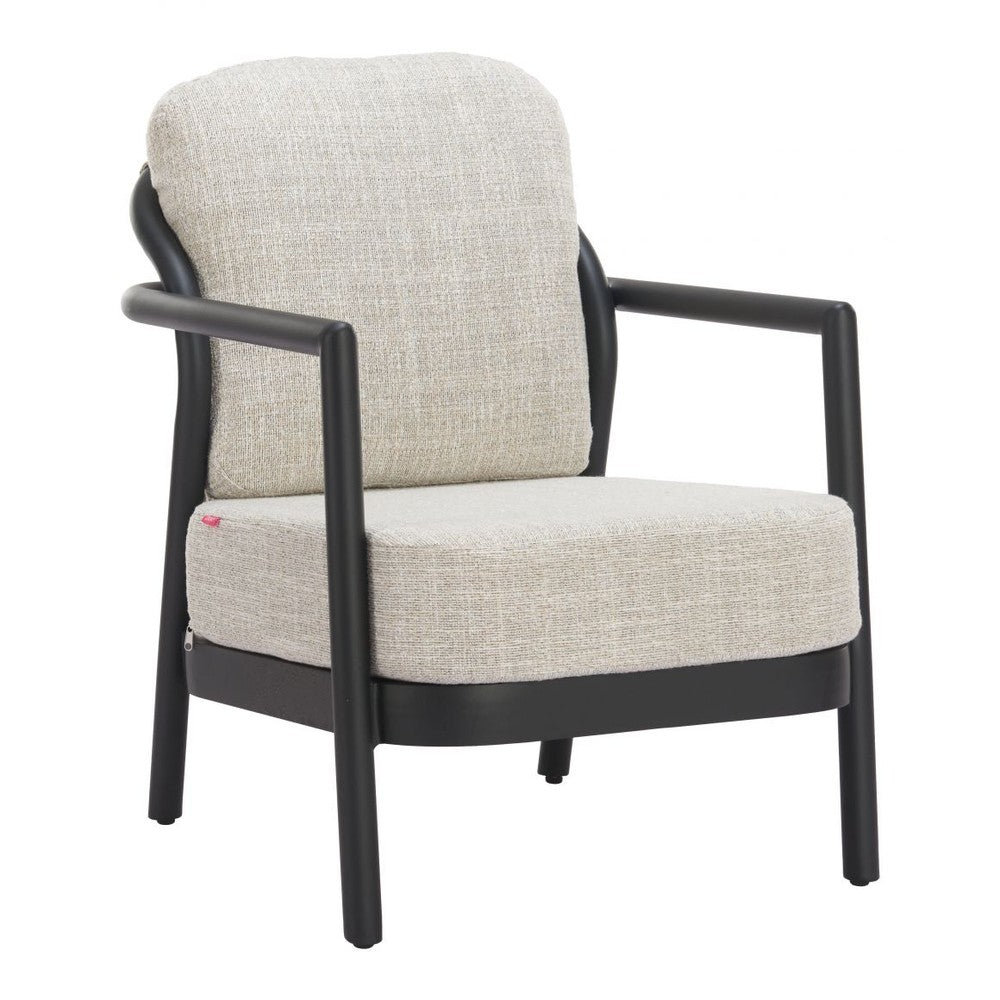 Rein Accent Chair Zuo 704128 | Outdoor Olefin Fabric, Powder, Coated Aluminum | Beige
