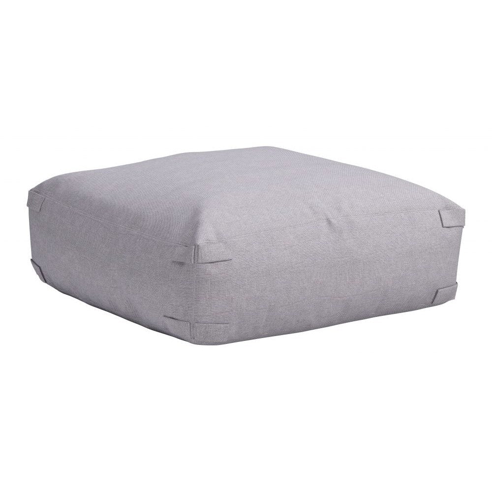 Luanda Ottoman Zuo 704151 | Outdoor Olefin Fabric, Shredded, Foam, Tex tilene | Gray