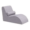 Luanda Chaise Lounge Zuo 704152 | Outdoor Olefin Fabric, Shredded, Foam, Tex tilene | Gray