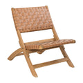 Sunflare Lounge Chair Zuo 704161 | Solid Acacia Wood, Synthetic Rattan Weave | Brown