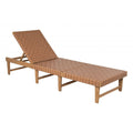 Breath Chaise Lounge Zuo 704162 | Solid Acacia Wood, Synthetic Rattan Weave | Brown