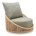 Cabana Swivel Chair Zuo 704173 | Outdoor Olefin Fabric, Powder Coated, Aluminum, Synthetic Rattan Weave | Multicolor