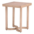 Leto Side Table Zuo 704206 | Faux Wood Aluminum | Brown
