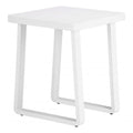 Welt Side Table Zuo 704207 | Powder Coated Aluminum, Faux Wood Aluminum | White