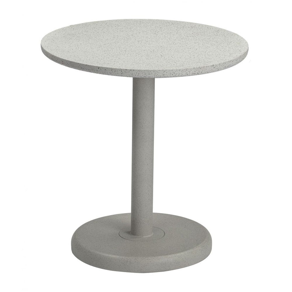Liora Bistro Table Zuo 704212 | Faux Terrazzo Poly Cement, Powder Coated Steel | White