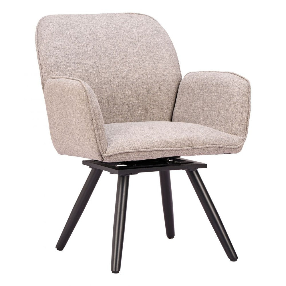 Sieve Swivel Dining Chair Zuo 704213 | Outdoor Olefin Fabric, Powder, Coated Aluminum | Beige