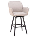 Sieve Swivel Barstool Zuo 704214 | Outdoor Olefin Fabric, Powder, Coated Aluminum | Beige