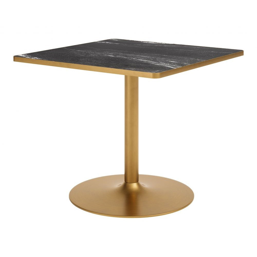 Caliza Dining Table Zuo 704217 | Black & Gold