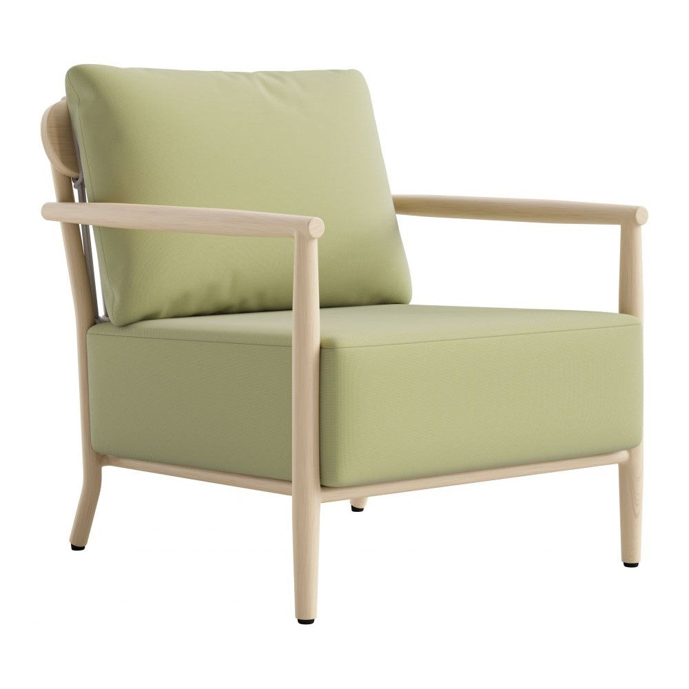 Sora Armchair Zuo 704221 | Outdoor Polyester Fabric, Faux Wood Aluminum | Green