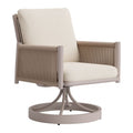 Rivan Swivel Dining Chair Zuo 704224 | Outdoor Polyester Fabric, Powder Coated Aluminum | Beige