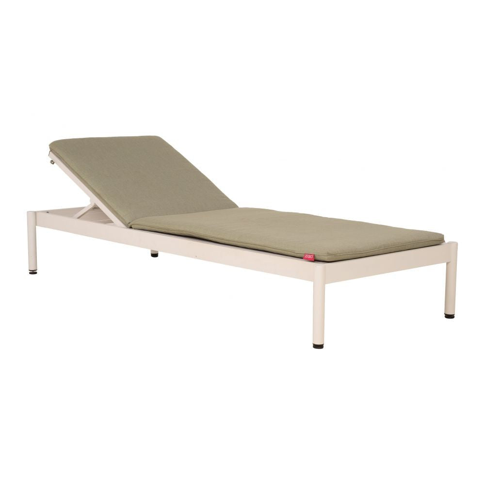 Lychee Chaise Lounge Zuo 704237 | Outdoor Polyester Fabric, Powder Coated Aluminum | Green