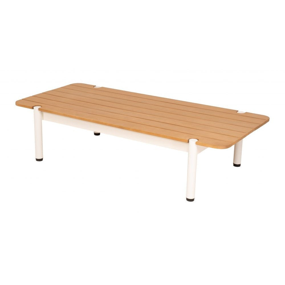 Lychee Coffee Table Zuo 704238 | Solid Acacia Wood, Powder Coated Aluminum | Natural